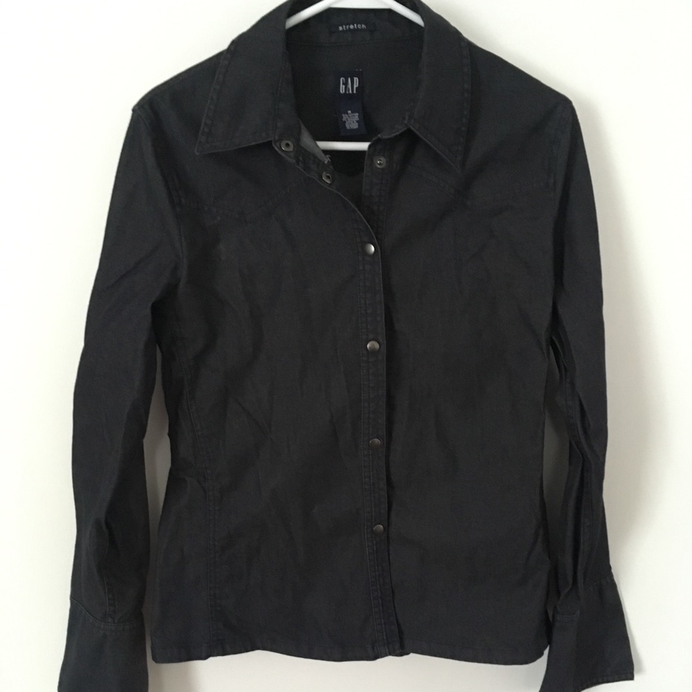 Gap denim blouse, fitted, western style